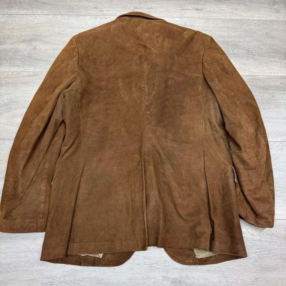 Vintage‎ Cresco Blazer Jacket Mens 44 FAIR Suede Leather Western Cowboy Rancher